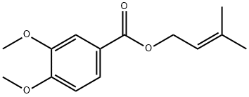 3,4-ジメトキシ安息香酸3-メチル-2-ブテニル 化学構造式