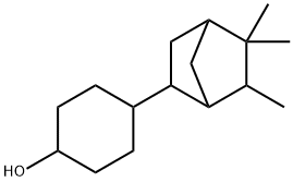 4-(5,5,6-トリメチルビシクロ[2.2.1]ヘプタン-2-イル)シクロヘキサノール 化学構造式