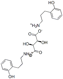 3-[(S)-2-アミノプロピル]フェノール・0.5[(2R,3R)-2,3-ジヒドロキシブタン二酸] 化学構造式