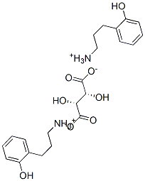 3-[(R)-2-アミノプロピル]フェノール・0.5[(2R,3R)-2,3-ジヒドロキシブタン二酸] 化学構造式