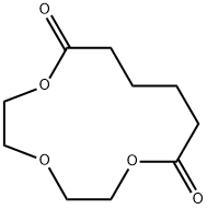 1,4,7-トリオキサシクロトリデカン-8,13-ジオン 化学構造式