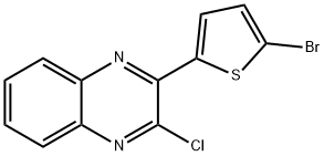 2-(5-ブロモ-2-チエニル)-3-クロロキノキサリン 化学構造式