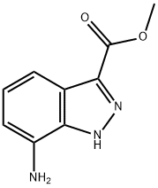 1H-Indazole-3-carboxylicacid,7-amino-,methylester(9CI) Struktur