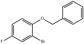 1-(ベンジルオキシ)-2-ブロモ-4-フルオロベンゼン 化学構造式