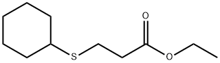 Propanoic acid, 3-(cyclohexylthio)-, ethyl ester Struktur