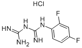 1-(2,4-ジフルオロフェニル)ビグアニド塩酸塩 化学構造式