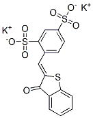 dipotassium 4-[(3-oxobenzo[b]thien-2(3H)-ylidene)methyl]benzene-1,3-disulphonate Structure