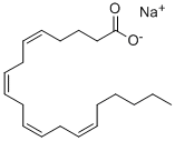 花生四烯酸钠,6610-25-9,结构式