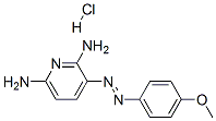 3-[(4-メトキシフェニル)アゾ]-2,6-ピリジンジアミン・塩酸塩 化学構造式