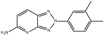 2-(3,4-ジメチルフェニル)-2H-1,2,3-トリアゾロ[4,5-b]ピリジン-5-アミン 化学構造式