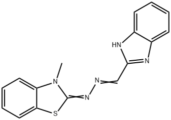 (3-methyl-(3H)-benzothiazol-2-ylidene)hydrazone-1H-benzimidazole-2-carboxaldehyde Struktur