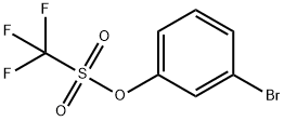 トリフルオロメタンスルホン酸3‐ブロモフェニル 化学構造式