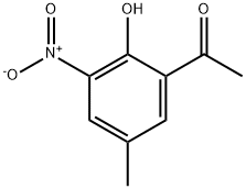2'-ヒドロキシ-5'-メチル-3'-ニトロアセトフェノン 化学構造式