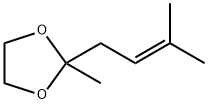 1,3-Dioxolane,  2-methyl-2-(3-methyl-2-butenyl)-  (7CI,9CI),6611-92-3,结构式
