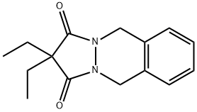 2,2-Dietil-2,3,5,10-tetraidro-1H-pirazolo(1,2-b)ftalazin-1,3-dione [It alian] Struktur