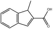 1-甲基-1H-茚-2-羧酸, 66130-41-4, 结构式