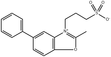 2-メチル-5-フェニル-3-(3-スルホナトプロピル)ベンゾオキサゾリウム 化学構造式