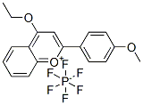 4-ethoxy-2-(4-methoxyphenyl)-1-benzopyrylium hexafluorophosphate(1-) Structure