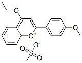 4-ethoxy-2-(4-methoxyphenyl)-1-benzopyrylium methylsulphonate Struktur