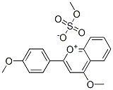 4-methoxy-2-(4-methoxyphenyl)-1-benzopyrylium methyl sulphate Struktur