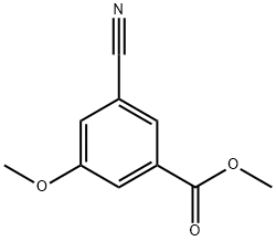 3-甲氧基-5-氰基苯甲酸乙酯 结构式