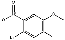 1-ブロモ-5-フルオロ-4-メトキシ-2-ニトロベンゼン 化学構造式