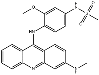 N-[4-[3-(Methylamino)-9-acridinylamino]-3-methoxyphenyl]methanesulfonamide Struktur