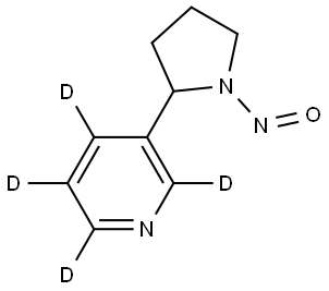 氘代N-亚硝基降烟碱(NNN), 66148-19-4, 结构式