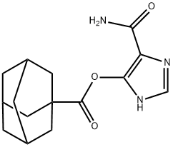 1-アダマンタンカルボン酸5-カルバモイル-1H-イミダゾール-4-イル 化学構造式