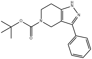 TERT-BUTYL 3-PHENYL-6,7-DIHYDRO-1H-PYRAZOLO[4,3-C]PYRIDINE-5(4H)-CARBOXYLATE 结构式