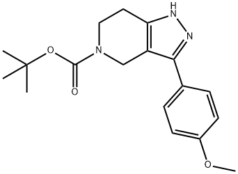TERT-BUTYL 3-(4-METHOXYPHENYL)-6,7-DIHYDRO-1H-PYRAZOLO[4,3-C]PYRIDINE-5(4H)-CARBOXYLATE Struktur