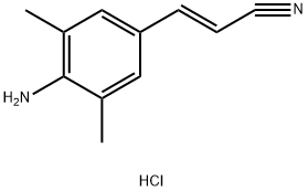 (E)-3-(4-氨基-3,5-二甲基苯基)丙烯腈盐酸盐, 661489-23-2, 结构式