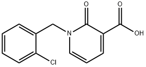 1-(2-クロロベンジル)-2-オキソ-1,2-ジヒドロ-3-ピリジンカルボン酸 化学構造式