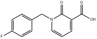 1-(4-fluorobenzyl)-1,2-dihydro-2-oxopyridine-3-carboxylic acid Struktur