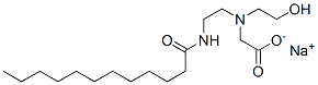 N-(2-ヒドロキシエチル)-N-[2-[(1-オキソドデシル)アミノ]エチル]グリシンナトリウム 化学構造式