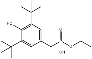 3,5-ジ-tert-ブチル-4-ヒドロキシベンジルホスホン酸 モノエチル 化学構造式