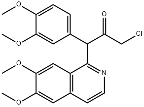 3-Chloro-1-(6,7-dimethoxyisoquinolin-1-yl)-1-(3,4-dimethoxyphenyl)-2-propanone Struktur