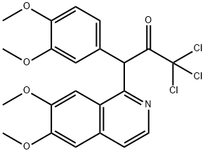 3-(6,7-Dimethoxyisoquinolin-1-yl)-3-(3,4-dimethoxyphenyl)-1,1,1-trichloro-2-propanone Struktur
