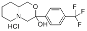 OCTAHYDRO-3-[4-(TRIFLUOROMETHYL)PHENYL]-PYRIDO[2,1-C][1,4]OXAZIN-3-OL HYDROCHLORIDE Struktur