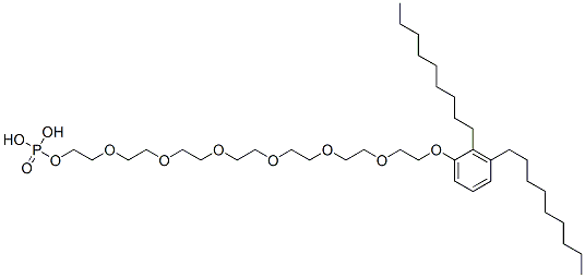 20-(dinonylphenoxy)-3,6,9,12,15,18-hexaoxaicosyl dihydrogen phosphate  Struktur