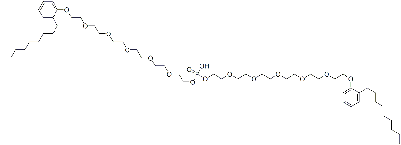 bis[17-(nonylphenoxy)-3,6,9,12,15-pentaoxaheptadecan-1-yl] hydrogen phosphate Struktur