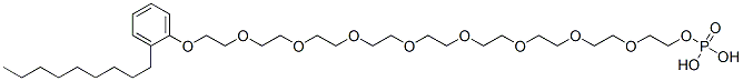 26-(nonylphenoxy)-3,6,9,12,15,18,21,24-octaoxahexacosan-1-yl hydrogen  phosphate  Struktur