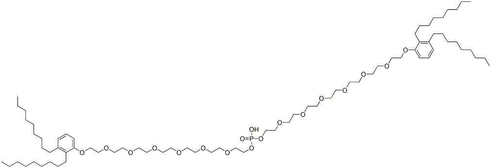 bis[20-(dinonylphenoxy)-3,6,9,12,15,18-hexaoxaicosyl] hydrogen phosphate Struktur