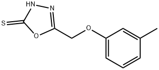 5-m-Tolyloxymethyl-[1,3,4]oxadiazole-2-thiol Struktur