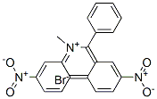 5-メチル-3,8-ジニトロ-6-フェニルフェナントリジン-5-イウム・ブロミド 化学構造式