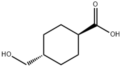 trans-4-(ヒドロキシメチル)シクロヘキサンカルボン酸 化学構造式