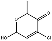 2H-Pyran-3(6H)-one,  4-chloro-6-hydroxy-2-methyl- Structure