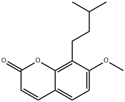 7-Methoxy-8-(3-methylbutyl)-2H-1-benzopyran-2-one Structure
