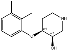 4α*-(2,3-ジメチルフェノキシ)ピペリジン-3α*-オール 化学構造式