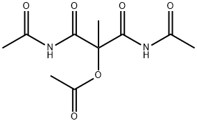 1,1-bis(N-acetylcarbamoyl)ethyl acetate Structure